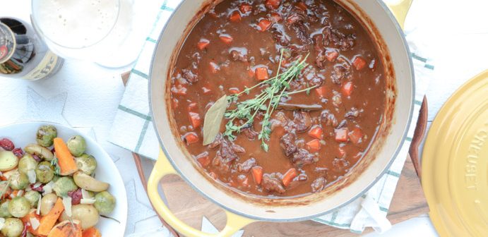 stoofpot met rundvlees, stoofvlees met bier