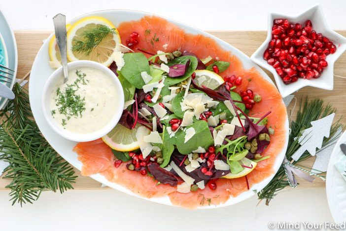 zalm carpaccio kerstmenu met vis recepten