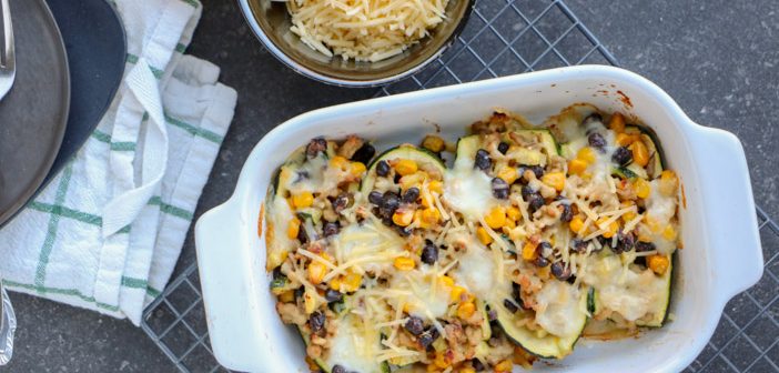 gevulde courgette met kipgehakt