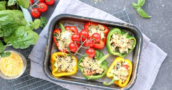 Gevulde paprika met kip en champignons gevulde paprika met kip