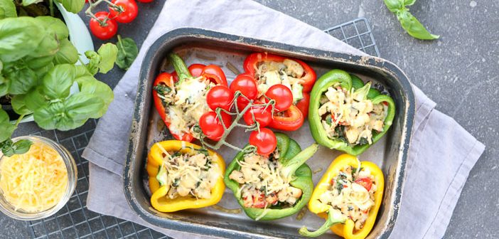 gevulde paprika met kip