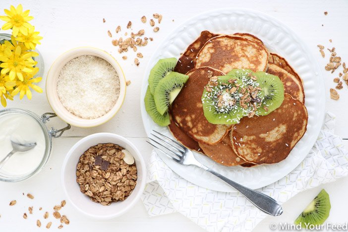 kokos yoghurt pannenkoekjes, yoghurt pannenkoeken, ontbijt pannenkoekjes