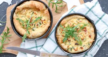 quiche met courgette en spek