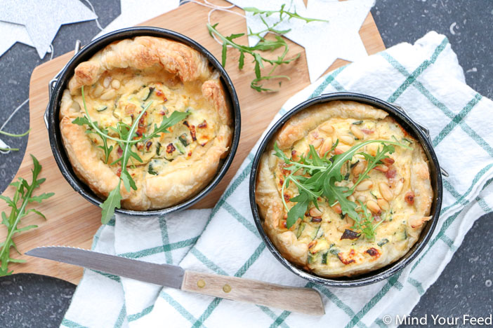 quiche met courgette en spek