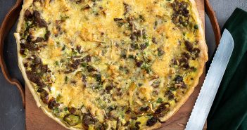 quiche met gehakt en prei