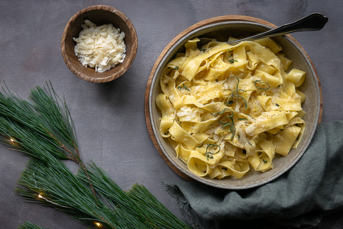 pappardelle met salie en citroen