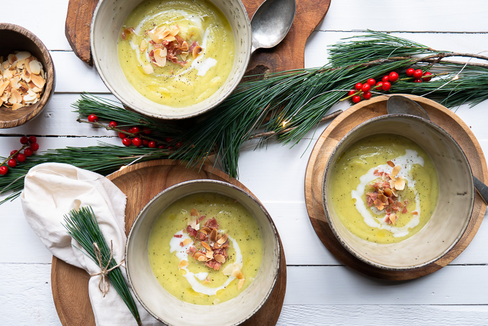 courgette pastinaak soep, soep recepten, feestelijke voorgerechten, Kerst