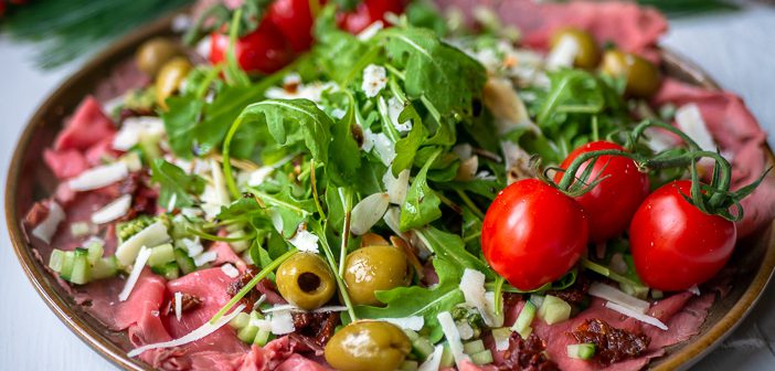 rosbief carpaccio, voorgerecht rosbief, carpaccio recept