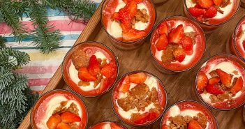 trifle met aardbei