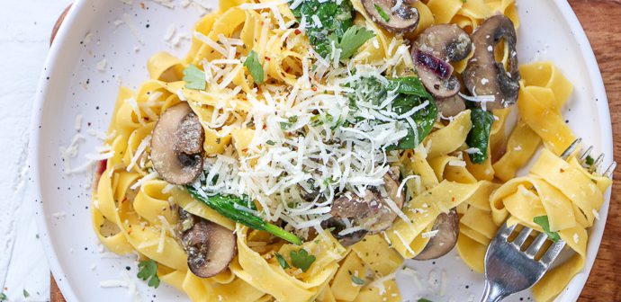 tagliatelle met champignon roomsaus