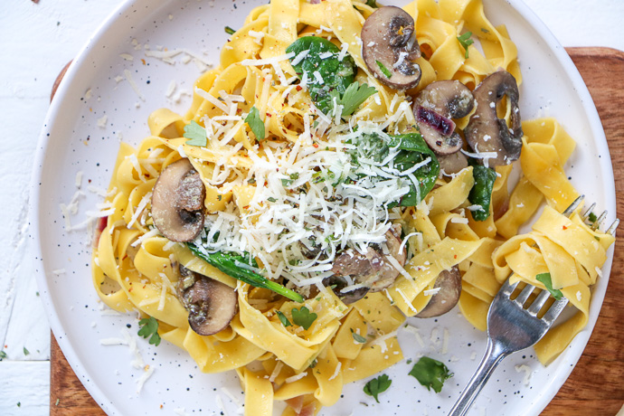 tagliatelle met champignon roomsaus