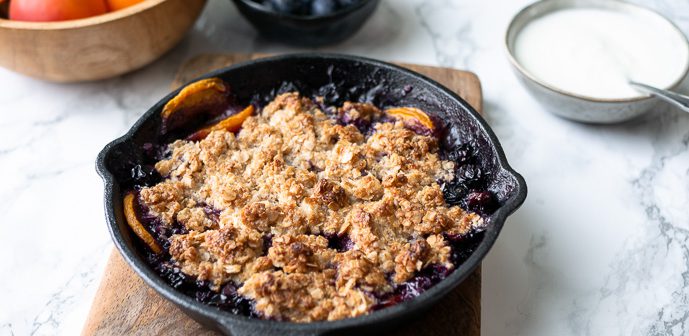 abrikozen havermout crumble