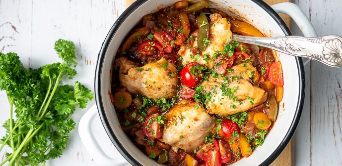 kip cacciatore Italiaanse kip stoofschotel