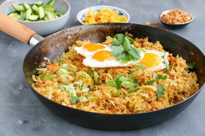 nasi goreng, indonesische nasi goreng, nasi recept, zelf nasi maken zonder pakjes en zakjes