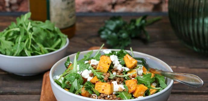 salade met zoete aardappel