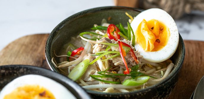 bamisoep met kip, bamisoep recept, bamisoep met ei, Indonesische recepten, bami soep recept