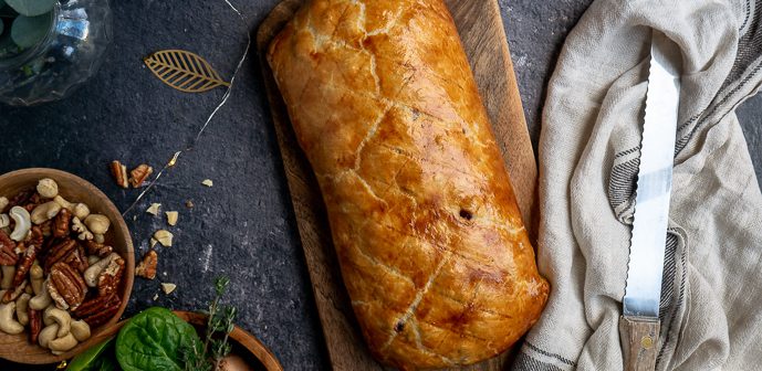 vegetarische wellington met champignons