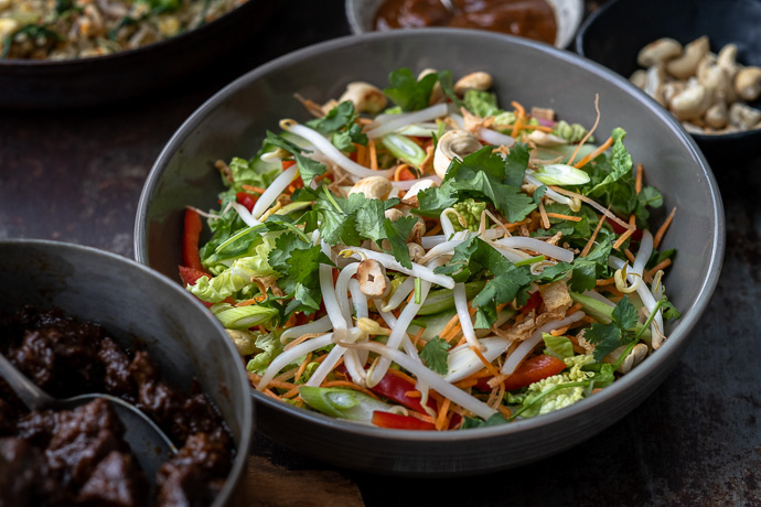 Chinese kool salade, Oosterse salade, bijgerecht, bbq recept, Aziatische koolsalade