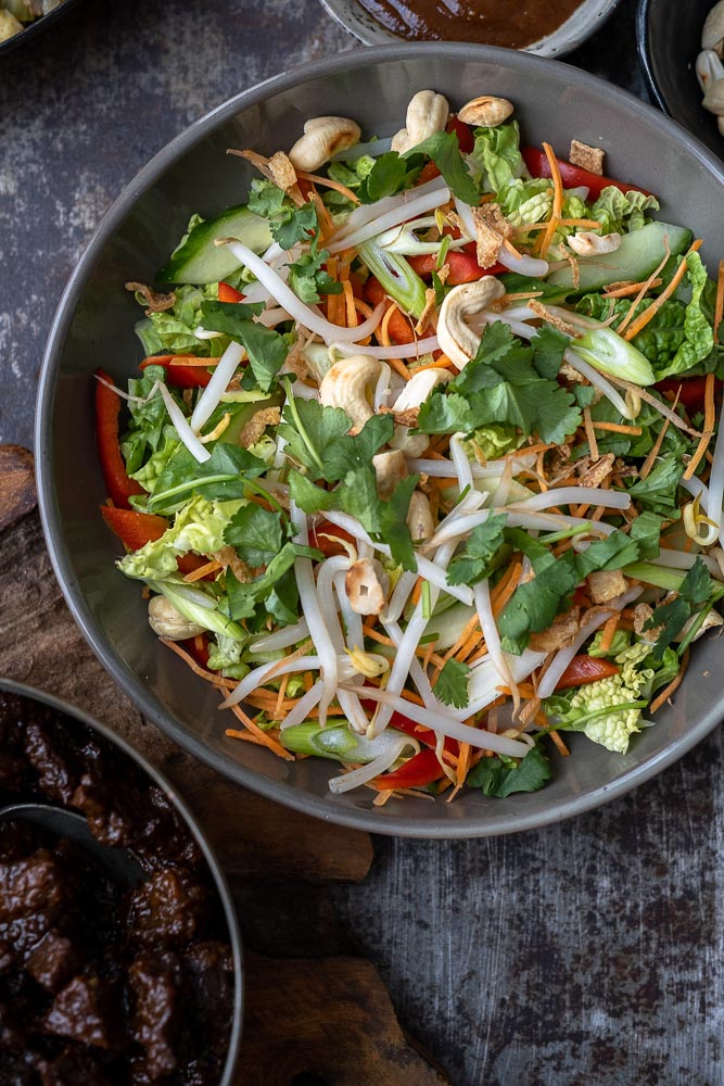 Chinese kool salade, Oosterse salade, bijgerecht, bbq recept, Aziatische koolsalade