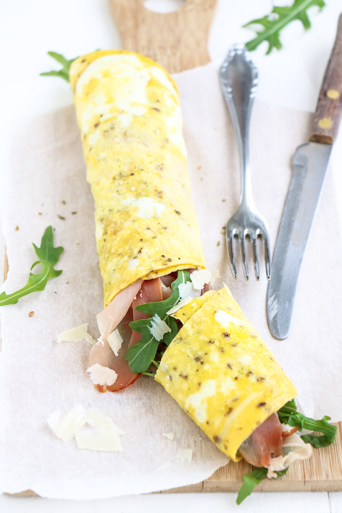 Italiaanse omelet wrap, lunch recept