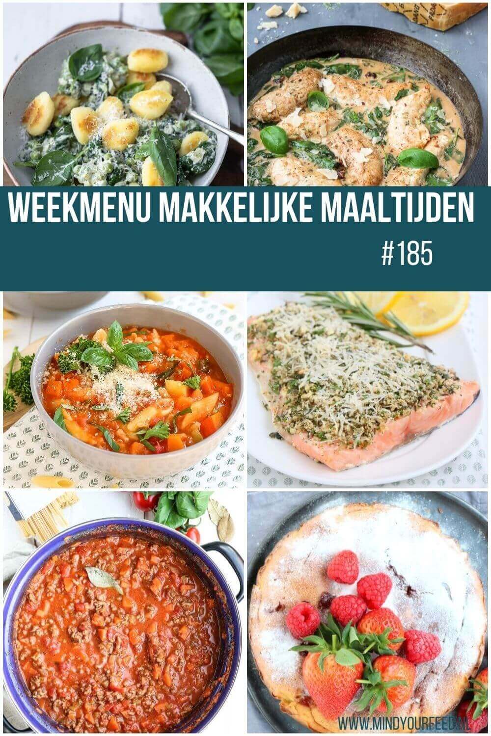 weekmenu makkelijke maaltijden, lekker en snel klaar, gezonde recepten