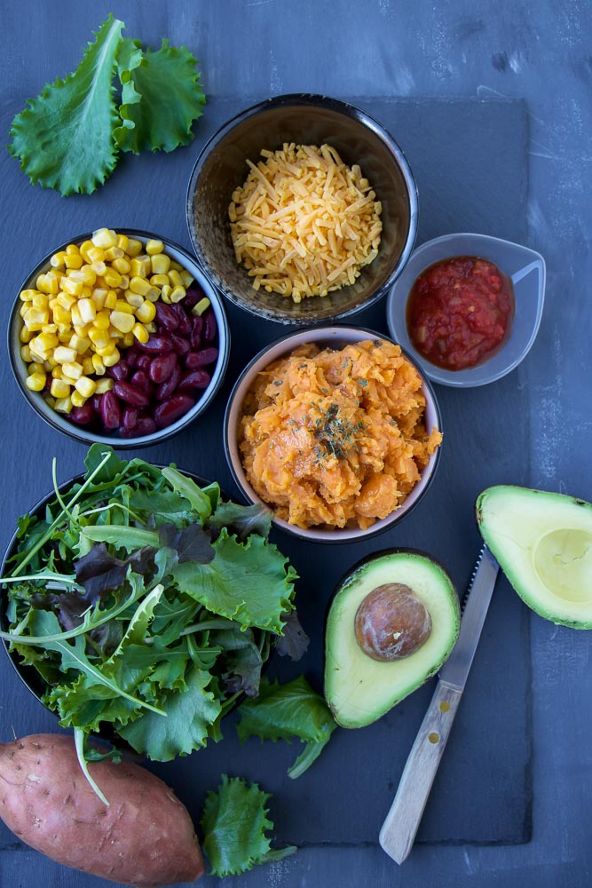 rode bieten tortilla met zoete aardappel, lunch recept