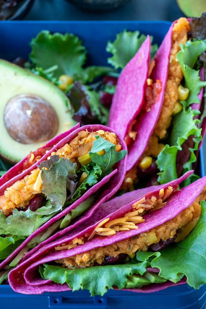 rode bieten tortilla met zoete aardappel, lunch recept