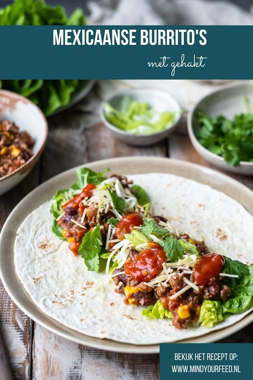 Mexicaanse burrito's met gehakt, tortilla, wraps met gehakt, wereldgerechten, Knorr, zonder pakjes en zakjes, makkelijke maaltijden