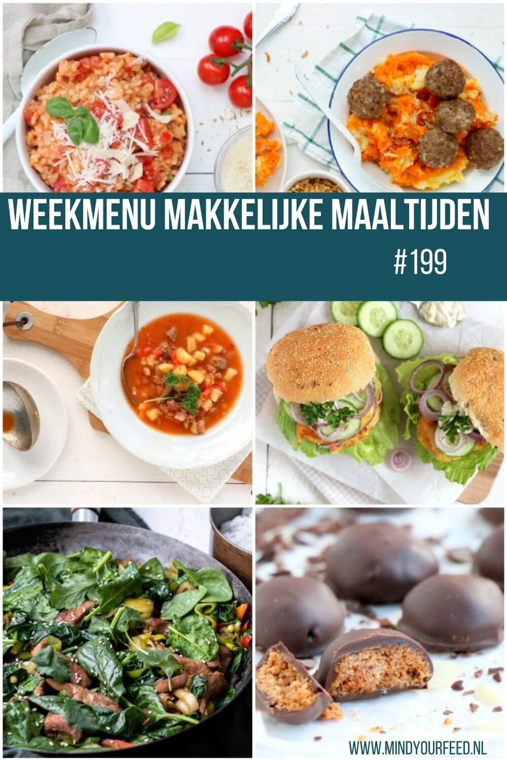 Makkelijke maaltijden. Snelle en gezonde recepten. In mijn weekmenu zet ik een weekplanning met gerechten voor je klaar. Lekker eten de hele week!