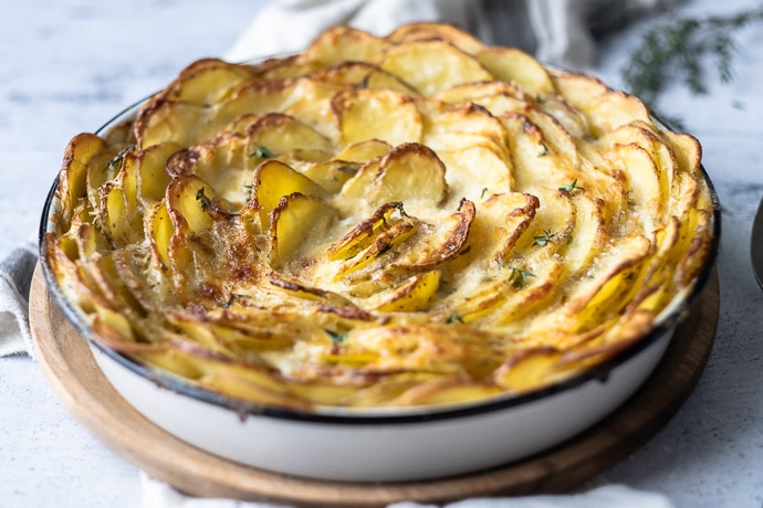 aardappelgratin, aardappel gratin, zelf aardappelgratin maken, romige aardappelgratin, recept, bijgerecht