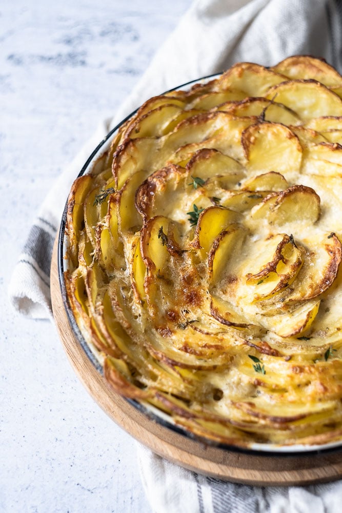 aardappelgratin, aardappel gratin, zelf aardappelgratin maken, romige aardappelgratin, recept, bijgerecht