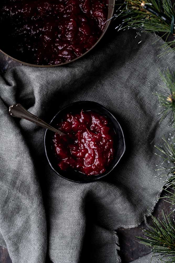 cranberry compote, recept, zelf maken, zoete cranberry compote