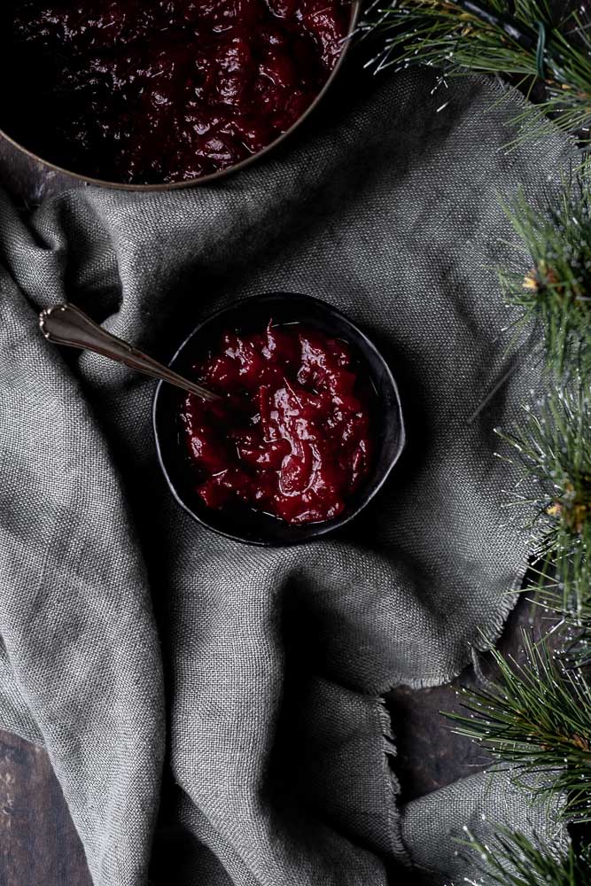 cranberry compote, recept, zelf maken, zoete cranberry compote