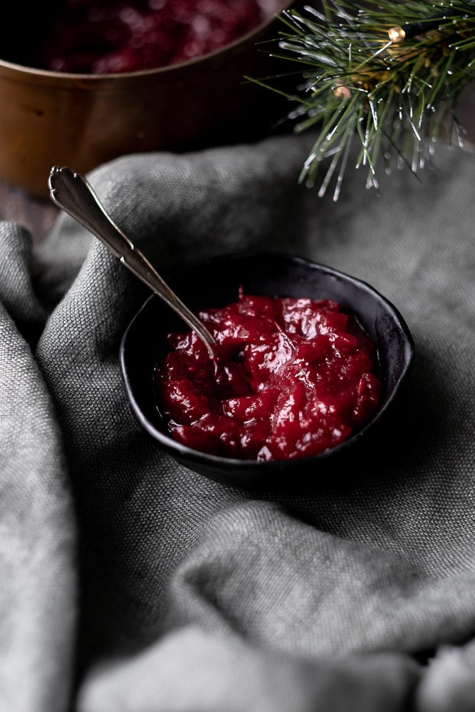 cranberry compote, recept, zelf maken, zoete cranberry compote