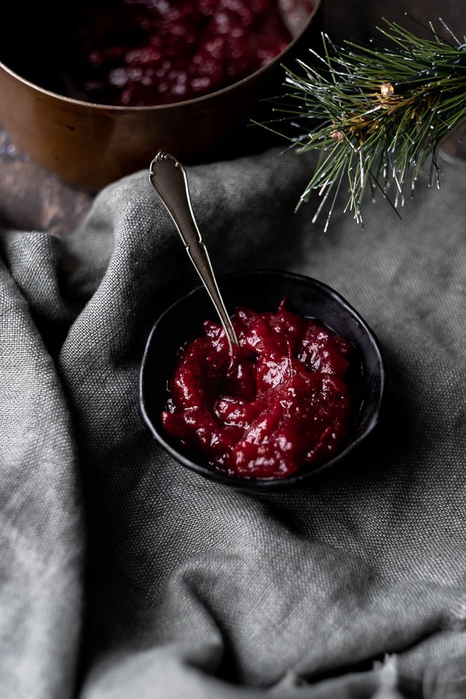 cranberry compote, recept, zelf maken, zoete cranberry compote