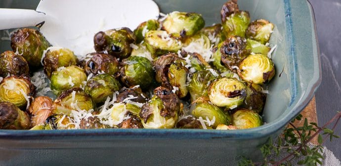 spruitjes uit de oven met balsamico en Parmezaanse kaas, oven recept, spruiten, bijgerecht