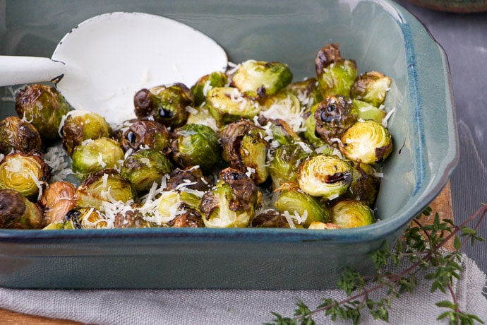 spruitjes uit de oven met balsamico en Parmezaanse kaas, oven recept, spruiten, bijgerecht