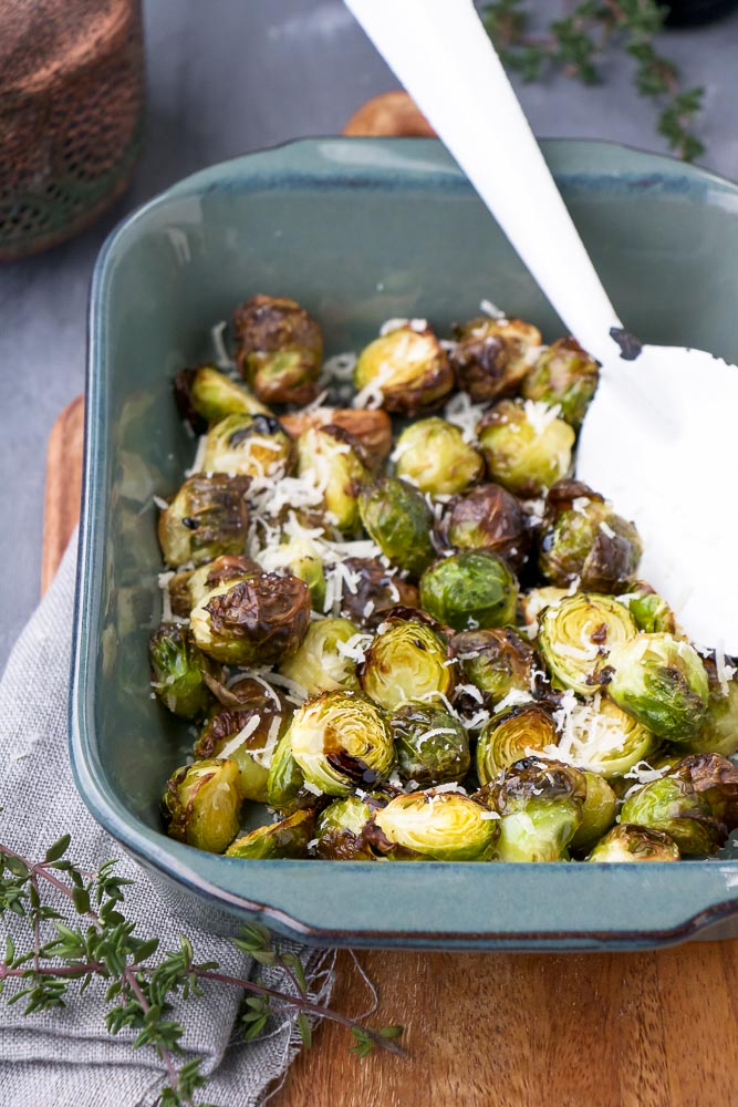 spruitjes uit de oven met balsamico en Parmezaanse kaas, oven recept, spruiten, bijgerecht