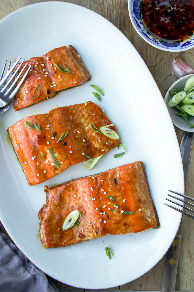 Zalm teriyaki recept, zelf teriyakisaus maken, teriyaki saus, wilde zalm, zalm uit Alaska