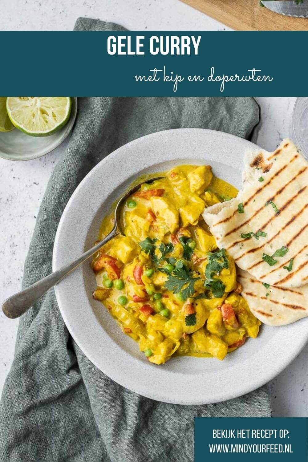 gele curry, recept milde gele curry met kokosmelk, zelf curry pasta maken, gele currypasta, curry met kip