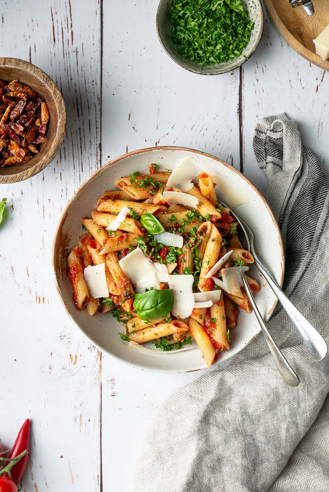 vegetarische pasta recepten, pasta gerechten zonder vlees