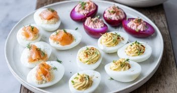 gevulde eieren met kerrie en mosterd, de lekkerste gevulde eieren, klassieke gevulde eieren, met yoghurt en mayonaise