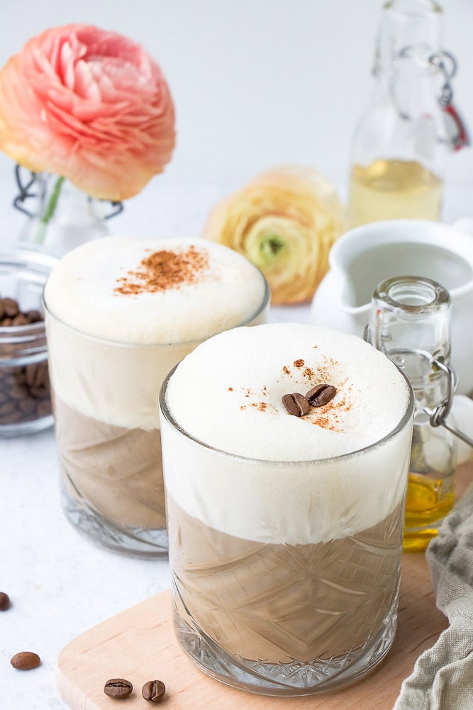 caramel latte macchiato maken, recept latte macchiato met caramel, caramel koffie maken, karamel koffie