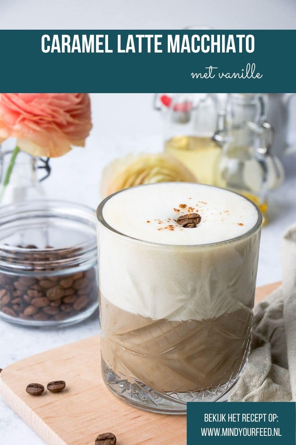 caramel latte macchiato maken, recept latte macchiato met caramel, caramel koffie maken, karamel koffie