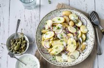 Italiaanse aardappelsalade, aardappel salade recept, krieltjes salade, Italiaanse aardappels,