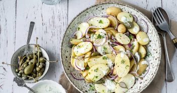 Italiaanse aardappelsalade, aardappel salade recept, krieltjes salade, Italiaanse aardappels,