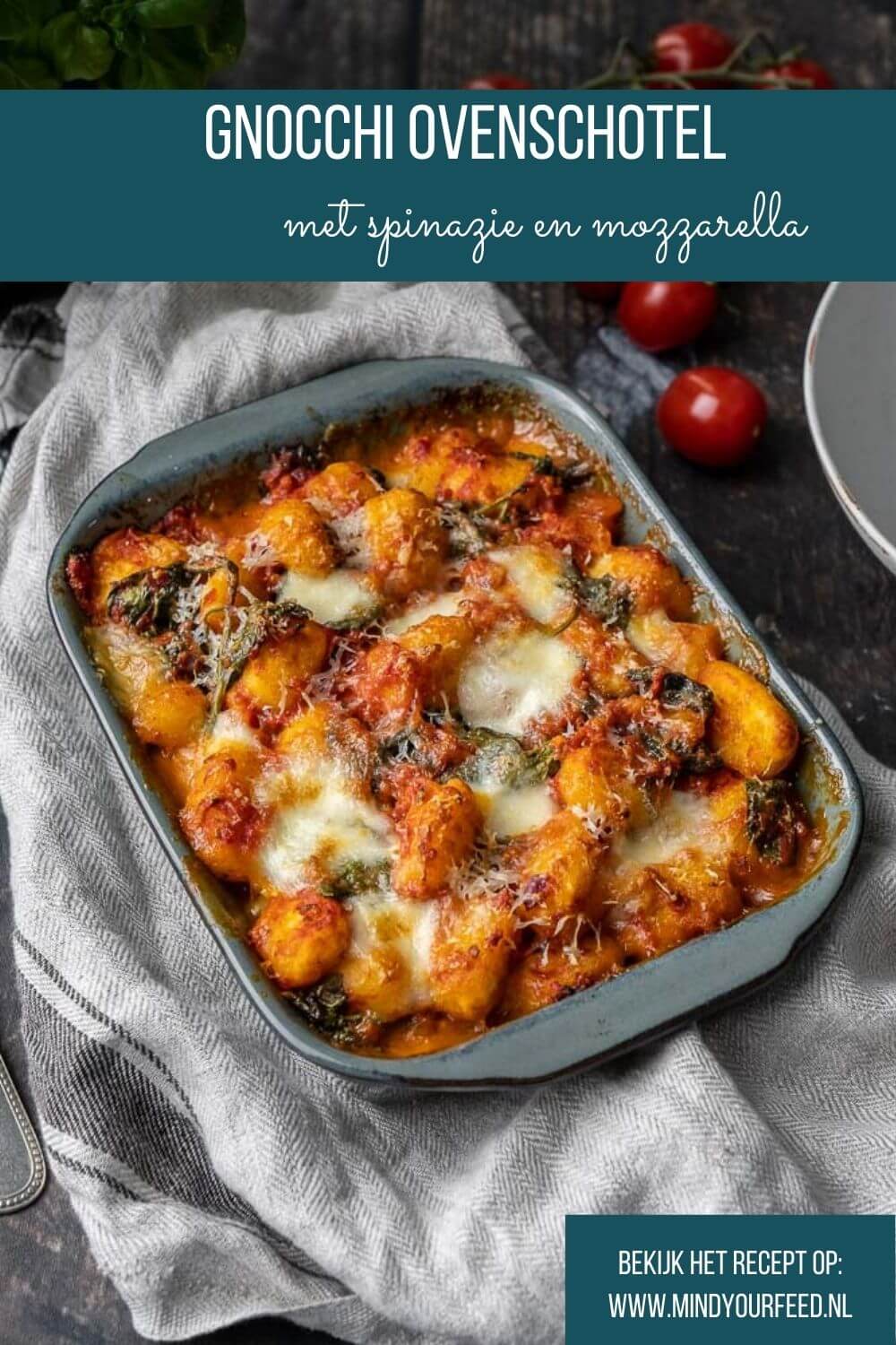 gnocchi ovenschotel, ovenschotel met gnocchi, ovenschotel met pasta, vegetarische ovenschotel, makkelijke ovenschotel