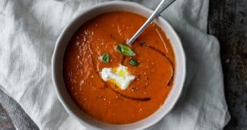 Italiaanse tomatensoep met mascarpone Italiaanse tomatensoep, verse tomatensoep, pomodoro, pomodori tomaten, tomatensoep met mascarpone