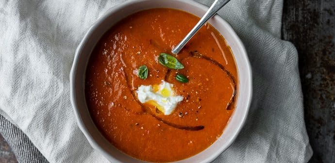 Italiaanse tomatensoep, verse tomatensoep, pomodoro, pomodori tomaten, tomatensoep met mascarpone
