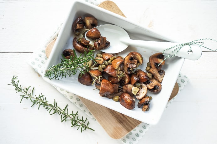 champignons uit de oven, recepten met champignons, bijgerechten champignons